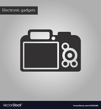 Black and white style icon camera vector image