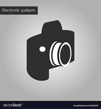 Black and white style icon camera vector image