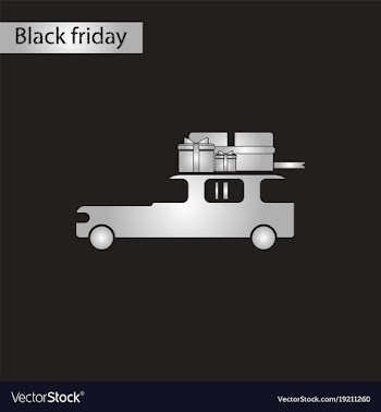 Black and white style icon car gifts vector image