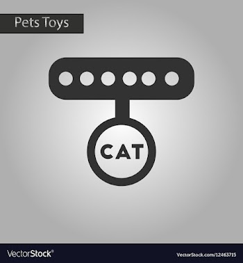 Black and white style icon cat collar vector image