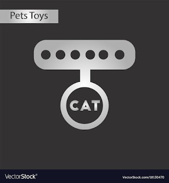Black and white style icon cat collar vector image