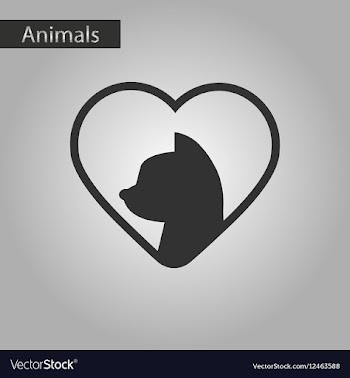 Black and white style icon cat heart vector image