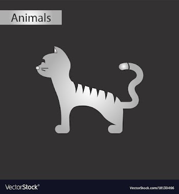 Black and white style icon cat vector image