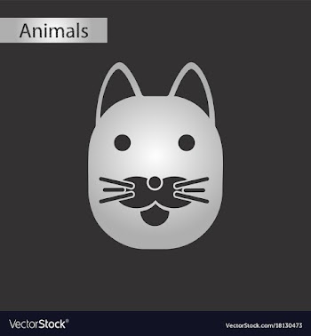 Black and white style icon cat vector image