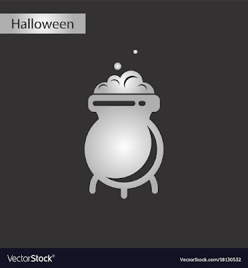 Black and white style icon cauldron witches potion vector image