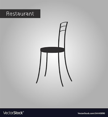 Black and white style icon chair vector image