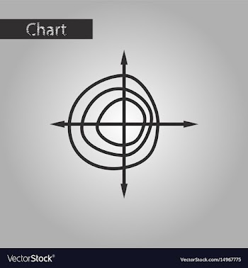 Black and white style icon chart thin circles vector image