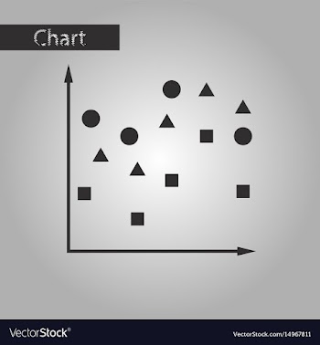 Black and white style icon chart with geometric vector image