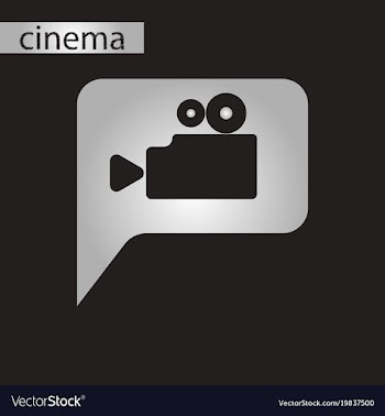 Black and white style icon cinema camera vector image