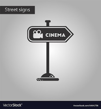 Black and white style icon cinema sign vector image