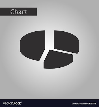 Black and white style icon circular economic chart vector image
