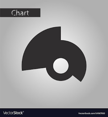 Black and white style icon circular economic chart vector image