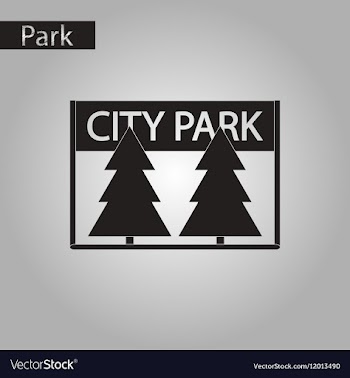 Black and white style icon City Park vector image