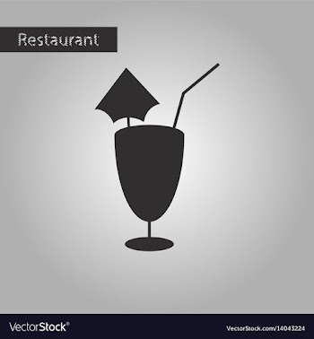 Black and white style icon cocktail vector image