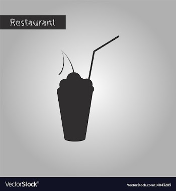 Black and white style icon cocktail with cherry vector image