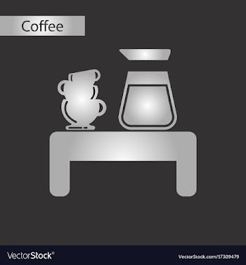 Black and white style icon coffee cup coffee table vector image