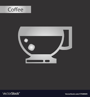 Black and white style icon coffee cup vector image