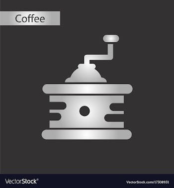 Black and white style icon coffee grinder vector image