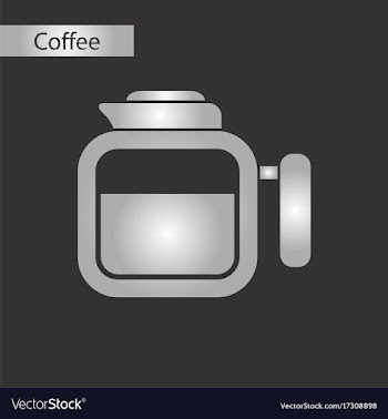 Black and white style icon coffee maker vector image