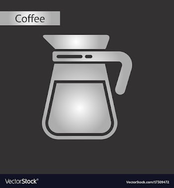 Black and white style icon coffee maker vector image