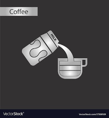 Black and white style icon coffee milk vector image