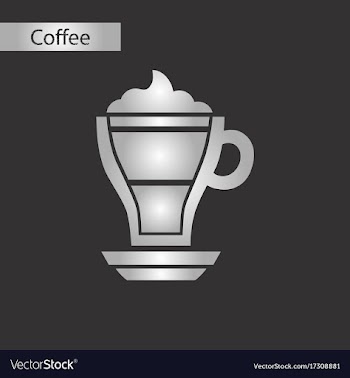 Black and white style icon coffee mocha vector image