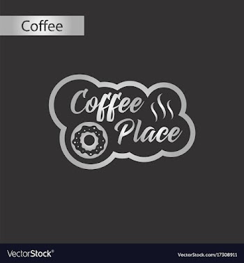 Black and white style icon coffee place logo vector image