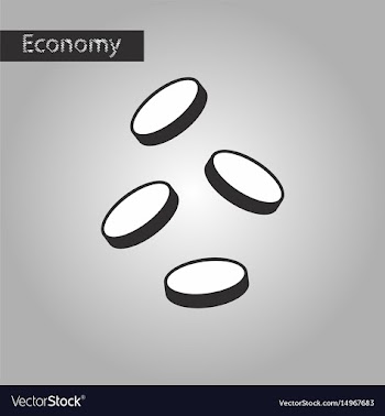 Black and white style icon coins vector image
