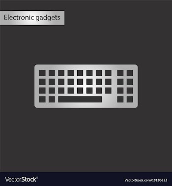 Black and white style icon computer keyboard vector image