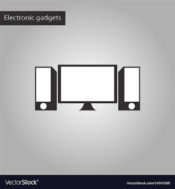 Black and white style icon computer speakers vector image