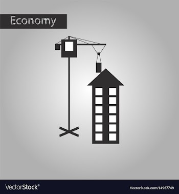 Black and white style icon construction crane and vector image