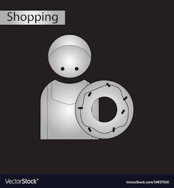 Black and white style icon cook donut vector image