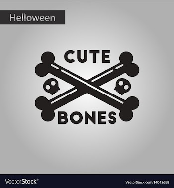 Black and white style icon cross bones vector image