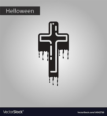 Black and white style icon cross the blood vector image