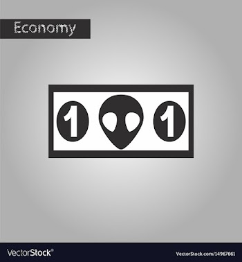 Black and white style icon currency vector image