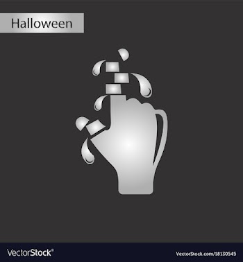 Black and white style icon cut fingers vector image