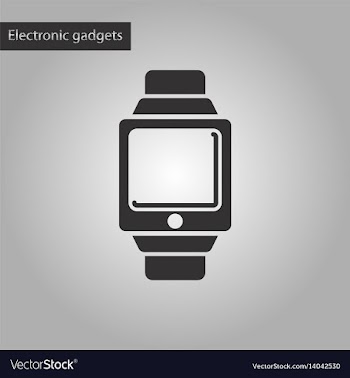 Black and white style icon digital watch vector image