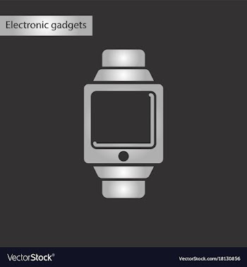 Black and white style icon digital watch vector image