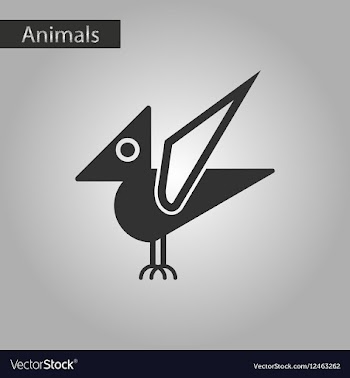 Black and white style icon dinosaur vector image