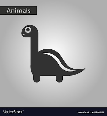 Black and white style icon dinosaur vector image