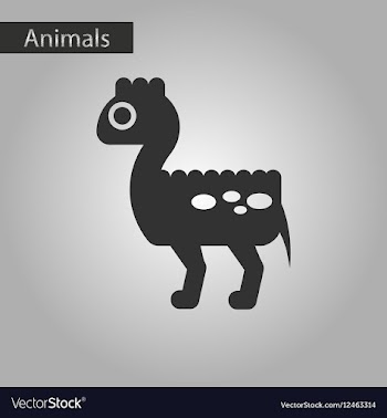 Black and white style icon dinosaur vector image