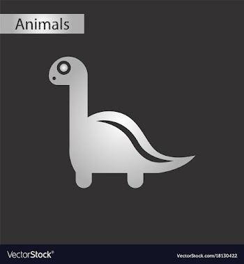 Black and white style icon dinosaur vector image