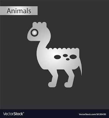 Black and white style icon dinosaur vector image