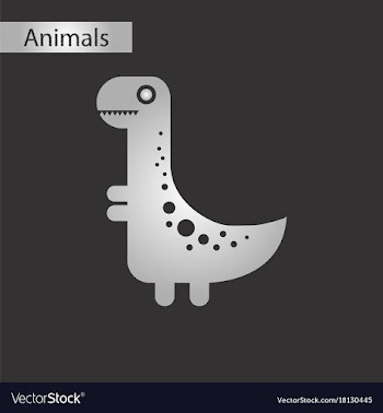 Black and white style icon dinosaur vector image