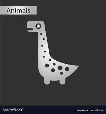 Black and white style icon dinosaur vector image