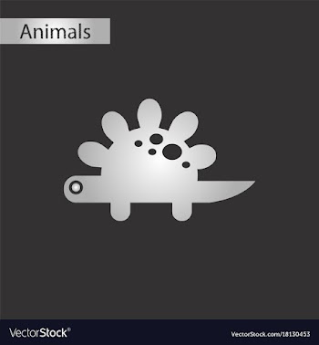 Black and white style icon dinosaur vector image