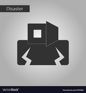 Black and white style icon disaster earthquake vector image