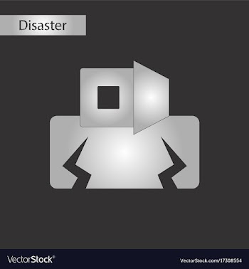Black and white style icon disaster earthquake vector image