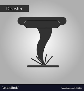 Black and white style icon disaster tornado vector image