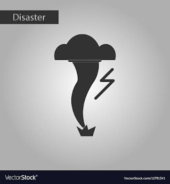 Black and white style icon disaster tornado vector image